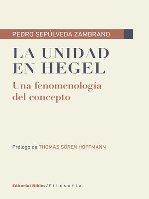 cover image of La unidad en Hegel